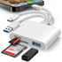 BKYMPR SD Card Reader for iPhone iPad Mac, Lightening & USB-C & USB-A