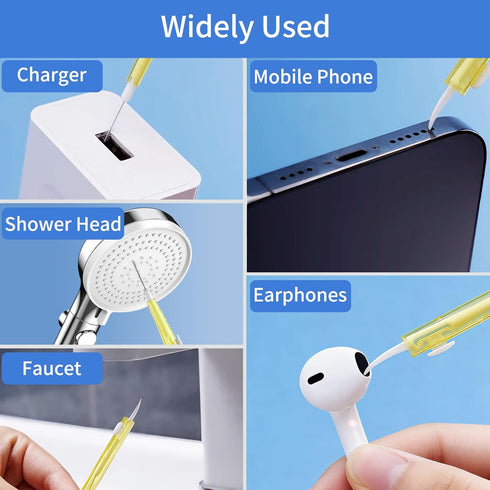Volisau 10 Pcs Cell Phone Cleaning Kit,Charging Port Cleaner,Dual Sided Anti Clogging Nylon Brushes,Suitable for Clean
