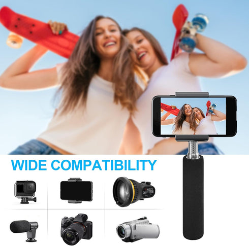 WELLMAKING Universal Camera Handle Grip Support Mount, Stabilizer with 1/4 inches Male Screw for Digital Video Cameras