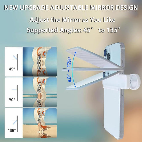 Generic Mirror Reflection Clip, Mirror Effect Lens - Capture Stunning Reflections Instantly, Adjustable HD Glass
