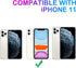 iPhone 11 Clear Glitter Case with Hand Strap, Soft Silicone Gel Rubber Sparkle Cover for Girls Women