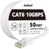 Jadaol Cat 6 Ethernet Cable 50 ft, 10Gbps Support Cat8 Cat7 Network,