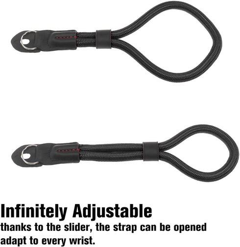 Soft Cotton Core Anti-Scratch Wrist Strap for DSLR Cameras - Comfortable & Stylish (Black)