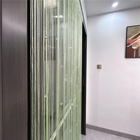 Decorative Door String Curtain Wall Panel Fringe Window Room Divider Blind for Wedding, Coffee House, Restaurant -