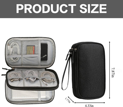 vigorm Travel Storage Box - Hard EVA Protective Cover for Mobile Power Bank, Charger, Cable, Phone and Accessories