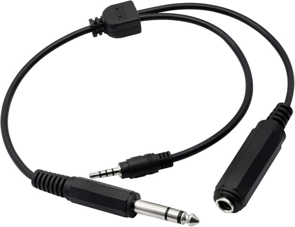 GINTOOYUN 6.35mm TRS Male to 1/4 TRS Female Stereo Headphone Y Splitter Extension Cable
