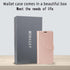 MONASAY 5G Wallet Case for iPhone 14/13, 6.1" Flip Folio Leather, RFID Blocking, Credit Card Holder, Rosegold + Glass