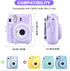Glitter Clear Case for Fujifilm/Polaroid Instax Mini 12 Instant Camera, Upgraded Glitter Case with Accessories - Purple
