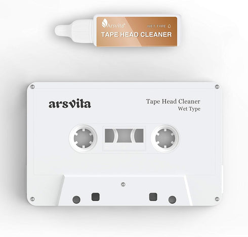 Arsvita Audio Cassette Head Cleaner, Tape Cleaning Kit for Home/Portable/Car Cassette Players