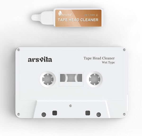 Arsvita Audio Cassette Head Cleaner, Tape Cleaning Kit for Home/Portable/Car Cassette Players