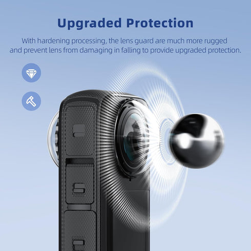 Insta 360 X4 Accessory Kit, Silicone Case, Lens Guard, Screen Protector, Protective Film, Soft Bag Sleeve