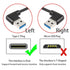 GELRHONR 90 Degree USB Type C Cable, 18W Fast Charging USB A to USB C Cable (Black-Left-0.25M)