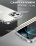 SUPCASE for iPhone 13 Pro Max Case, Clear Shockproof Protective Phone Case with Screen Protector, Silver