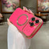 for iPhone 14 Pro Max Case Magnetic, Soft Cute Wave Frame Curly Shape Love Heart Luxury Plating Compatible with MagSafe