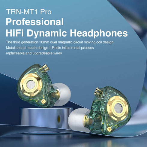 FEDAI TRN MT1 Pro HiFi in Ear Earphone, Dual Magnetic Dynamic Driver Sport Headphone, Noise Cancelling Detachable Cable