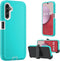 Heavy Duty Protective Cellular Phone Case for Samsung Galaxy A14 5G, Military Grade, Shockproof, Teal/White