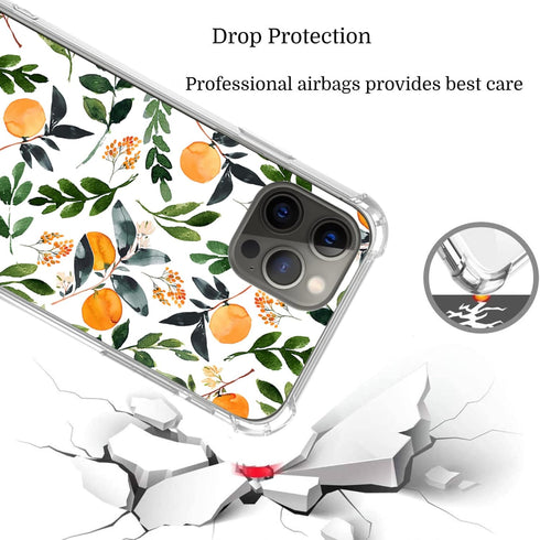 Elifi Edeal 13 13 Citrus Phone Case for iPhone Pro Max, Cute Orange Fruits Case for Girls Boys Women Men, Unique Trendy
