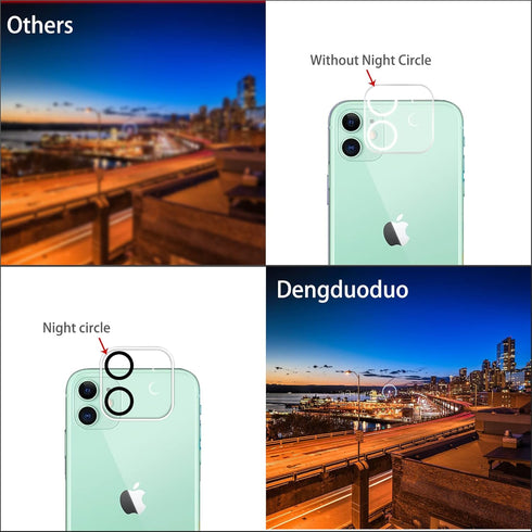 Ultra HD Camera Lens Protector for iPhone 11 & 12 Mini - 3 Pack, 9H Hardness, Anti-Scratch, Case Friendly, Easy Install.