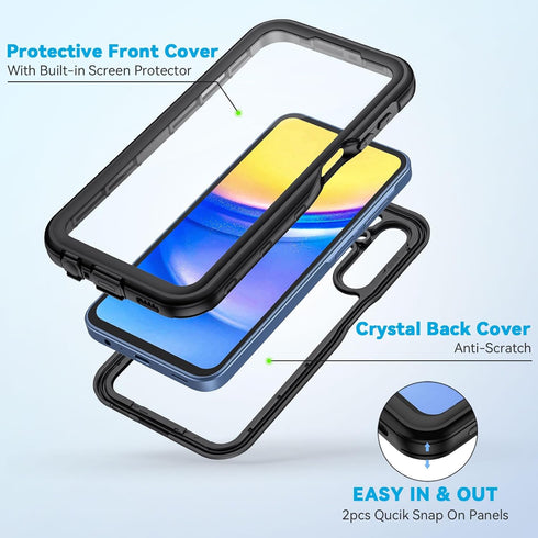 Lanhiem for Samsung Galaxy A15 5G Phone Case, IP68 Waterproof Dustproof Heavy Duty Full Body Protective Cover,
