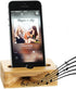Fanshu Cell Phone Stand Amplifier, Desktop Mobile Phone Holder, Universal Portable Wood Cellphone