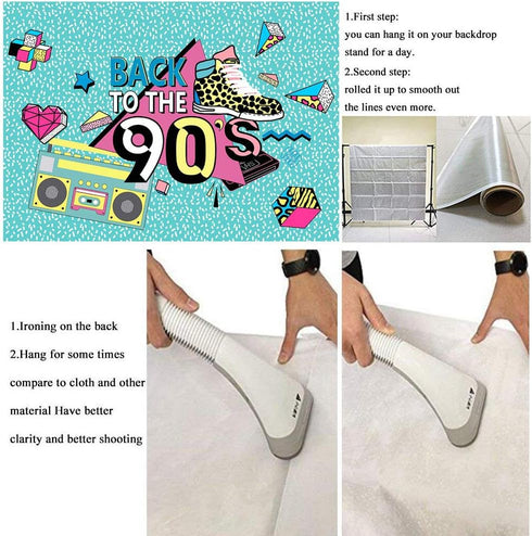 Art Studio 90's Theme Music Party Photography Backdrops, Colorful Graffiti Style Photo Booth Props, Vinyl 5x3ft