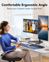 HUANUO 32 inches 17.6lbs 2 Dual Monitor Stand up to per Arm, High-Grade Aluminum Free Standing Dual Monitors Mount