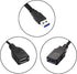 GINTOOYUN USB 3.0 Splitter Cable, USB Type A 3.0 Male to 3.0 Female and 2.0 Female Y Extension for PC, Laptop, 30cm