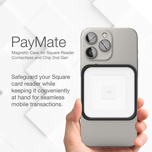 Black ENCASED Magnetic Case for Square Reader 2nd Gen (Contactless & Chip) - Compatible with MagSafe.