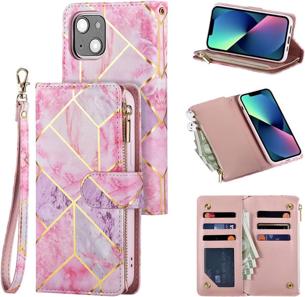 UEEBAI Wallet Case for iPhone 13 6.1 inch, Premium Vintage PU Leather Magnetic