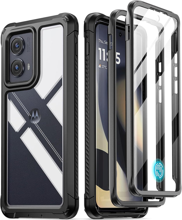 Poetic Guardian Case for Motorola Moto Edge 2024, 20FT Mil-Grade Drop Tested, Full Body Hybrid Shockproof Black