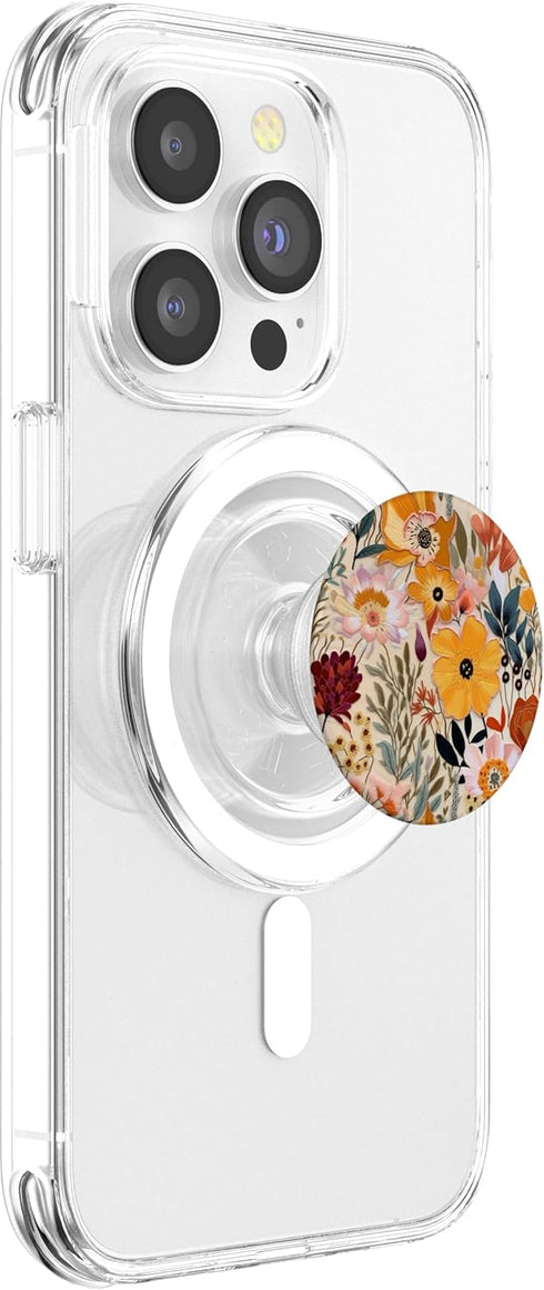 Cute Fall Floral Flower PopSockets PopGrip for MagSafe, Mixed Colorful Blossoms