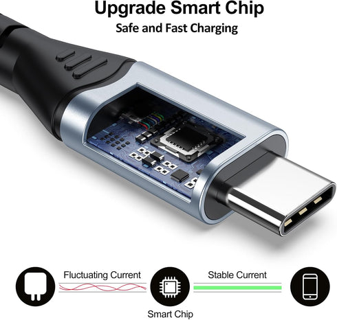 FEMORO USB C to Micro USB Cable 6ft, Adapter for OTG Data Transfer & Charging, USB-C Type C to Micro USB