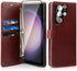 MONASAY Wallet Case for Samsung Galaxy S24 Ultra 5G, RFID Blocking Flip Folio Leather Cover with Credit Card Holder