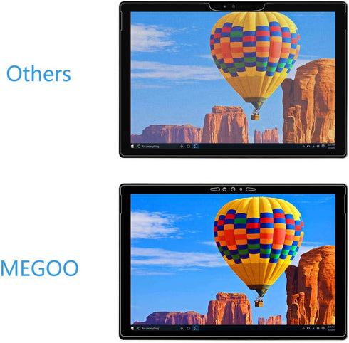 Megoo Screen Protector for Surface Pro 7 Plus/7, 2 Pack, Ultra Clear, High Response, Tempered Glass, 12.3 Inch