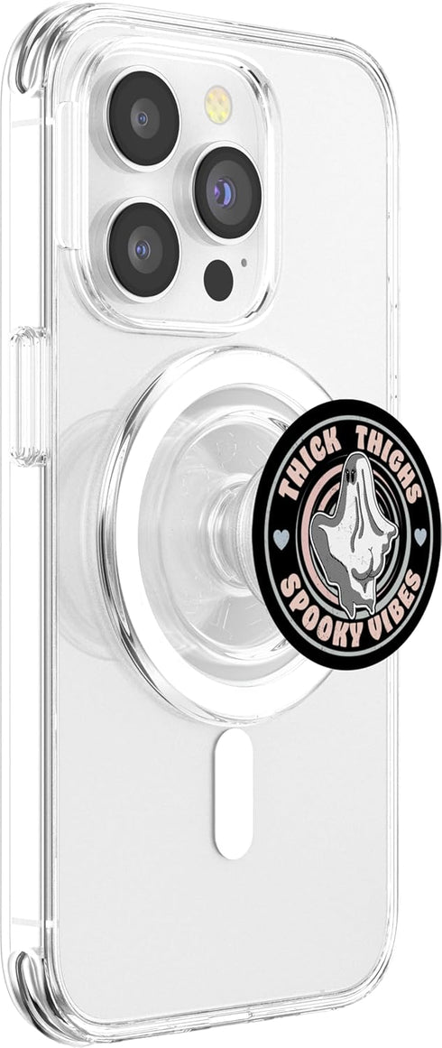 PopSockets MagSafe PopGrip for iPhone - Thick Thighs Spooky Vibes Funny Halloween Ghost Pastel Goth