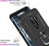 IKAZZ Galaxy S9 Plus Case, Heavy Duty Shockproof Phone Cover with Magnetic Kickstand in Black