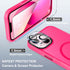 BossKiss Slim Translucent Matte iPhone 13 Case - Hot Pink, Anti-Fingerprint, Shockproof, with Screen+Camera Protector,