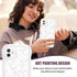 Zrutru 12 6.1",Kawaii 12,White Cute Bow Glitter Phone Case for iPhone Ribbons Bling Wave Cases Girly Heart Sparkling
