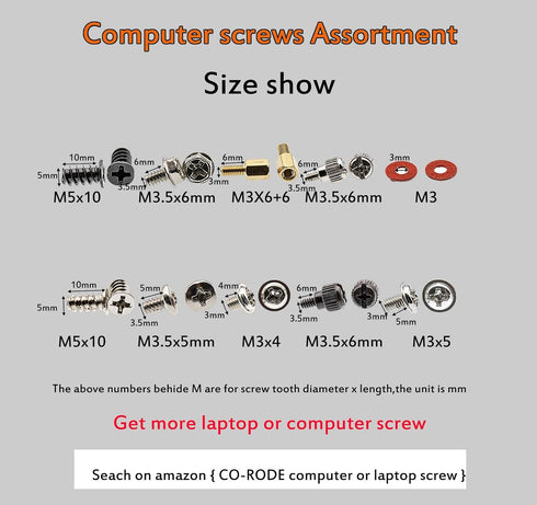 310pcs Motherboard Standoffs Screw Kit - PC Computer Screws for Mainboard, HDD, Case