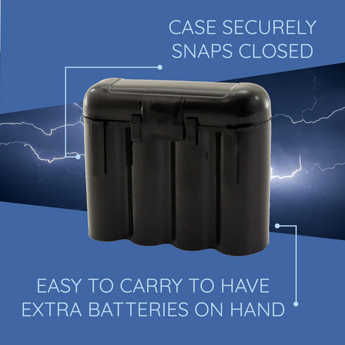 10 Pack AA/AAA/CR123A Black Battery Holder Storage Cases