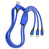 Multi Charging Cable 10FT, Long Nylon Braided 3 in 1 Charger Cable Adapter for Phone/Samsung Galaxy/PS5/Huawei (Blue)