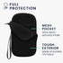 Neoprene Phone Pouch Size M - kwmobile 5.5" Universal Cell Sleeve Mobile Bag with Zipper, Wrist Strap - Black