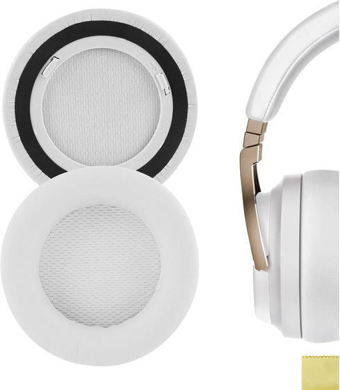 Geekria QuickFit Ear Pads for Corsair Virtuoso RGB, Wireless SE, XT Headphones, Earpads Repair Parts (White)