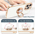 Hython Case for iPhone 15 Pro, 360° Rotatable Ring Holder Magnetic Kickstand, Rose Gold Edge Soft Cover, White