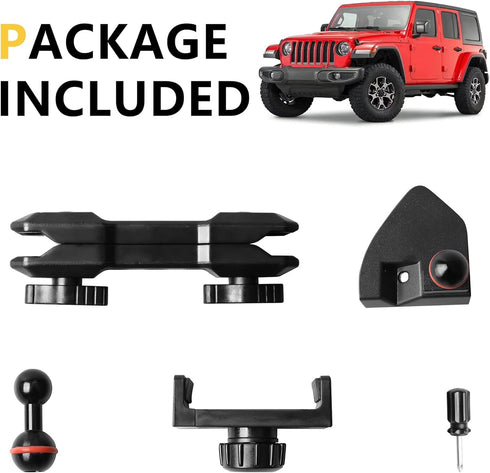 Phone Mount Holder for Jeep Wrangler, Dashboard Phone Holder Mount for 2018-2023 Jeep Wrangler JL Accessories, 1 Pack,