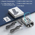 Magnetic USB C Charger Cable 2 in 1, 2-Pack PD 100W (5A) Nylon Braided USB C to USB C/Lightning Fast Charging Cable for
