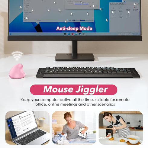 Generic Rechargeable,2.4G Left Handed Ergonomic Mouse Jiggler,Vertical Wireless & USB Carpal Tunnel Lefty Mice