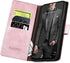 SUANPOT Rose Gold Leather Wallet Case for Samsung Galaxy S21 Ultra 6.8", RFID Blocking, Flip Folio Book Phone Case,