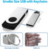 ABLAZE 8GB Flash Drive 5 Pack - Metal USB 2.0 Thumb Drives with Keychains, Sliver Pendrive