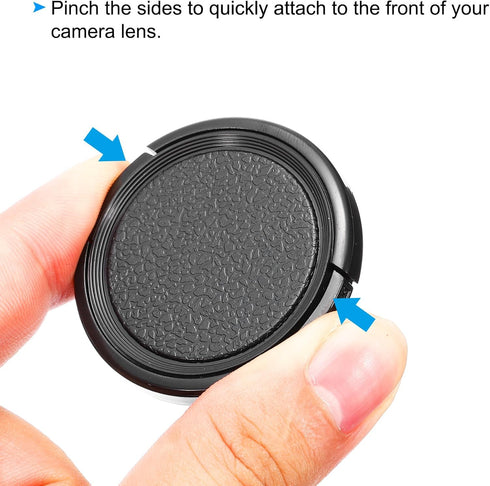 PATIKIL 43mm Lens Cap, 3 Pack Sides Pinch Snap Cover for Front Lens with Cloth